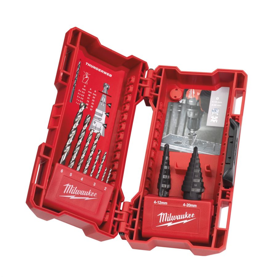 Stufenbohrer- und Metallbohrerset 10-teiliges Set - 1 Stück